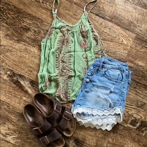 Green Hippie Tanktop